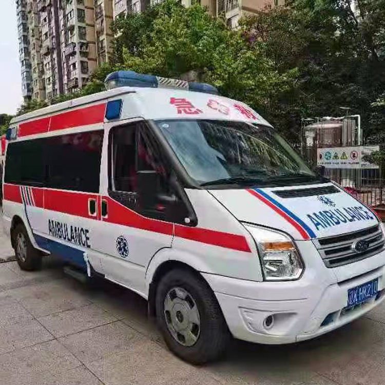 广阳长途救护车护送病人返乡